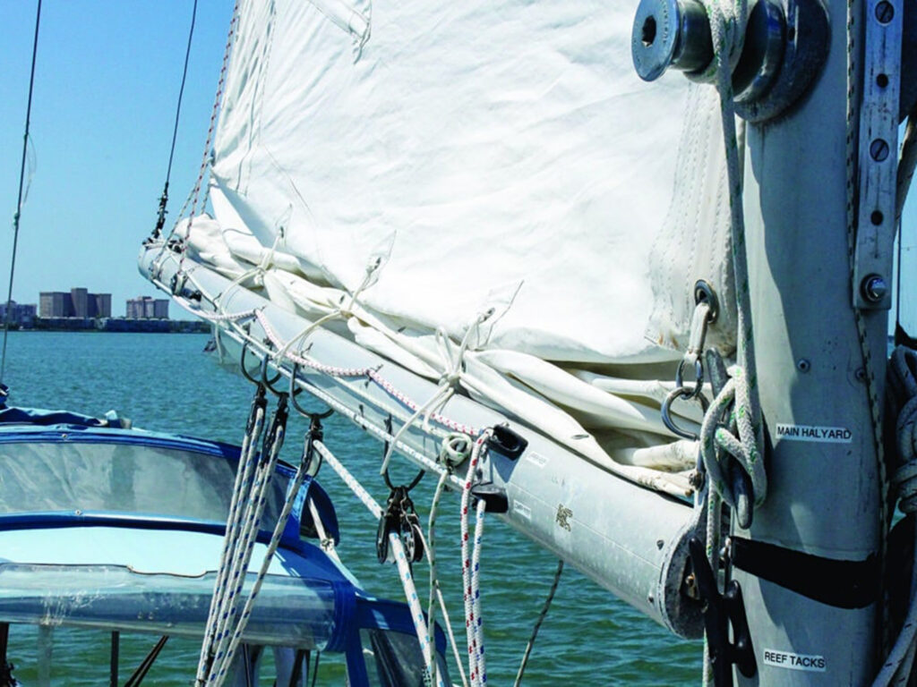 Sailboat reefing