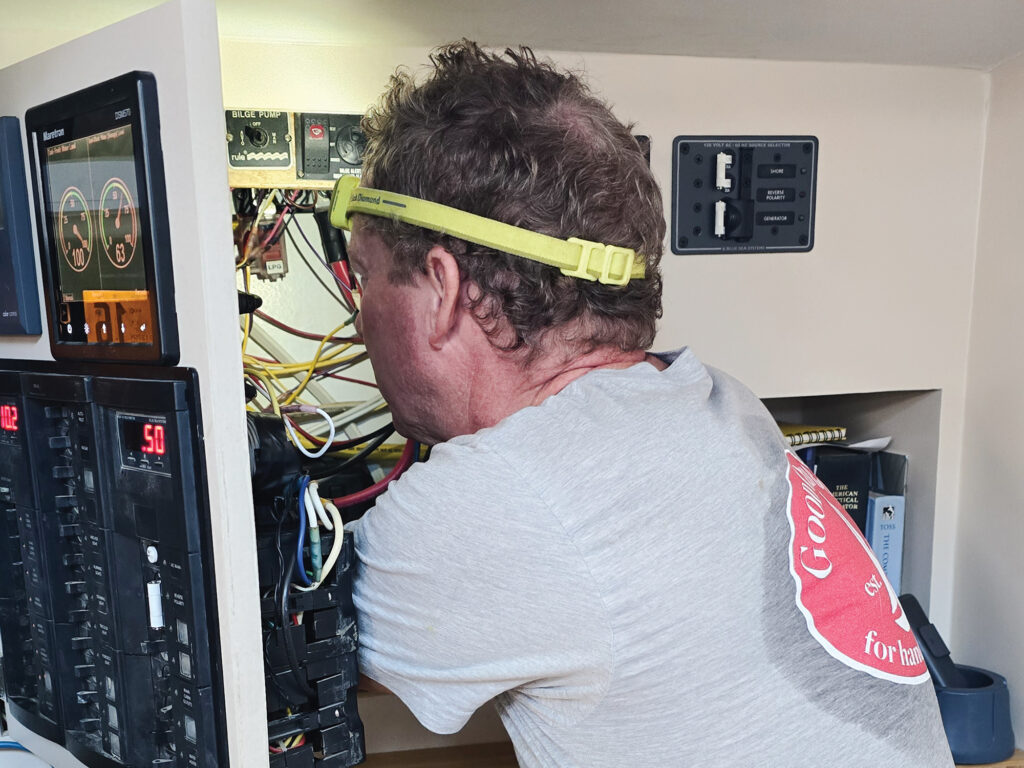 Jamie fixing an NMEA 2000 device