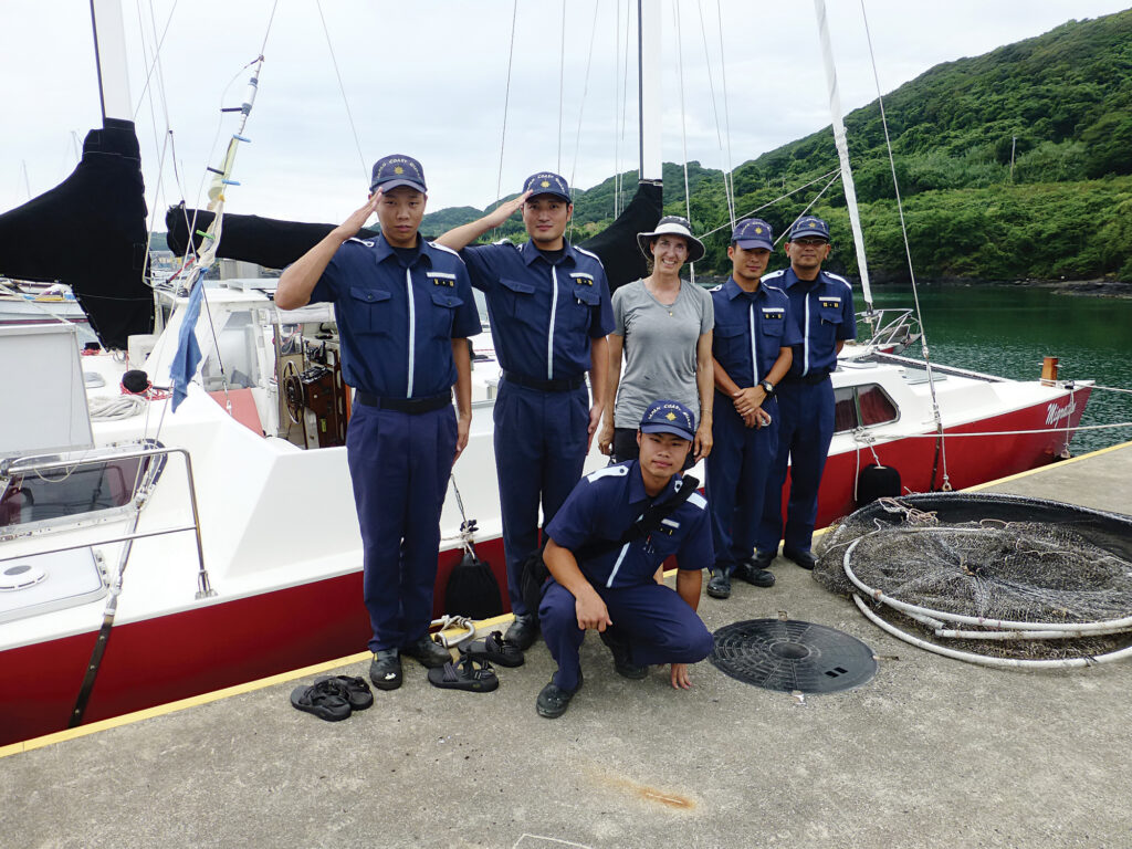 Author with the Japanese Coast Guard