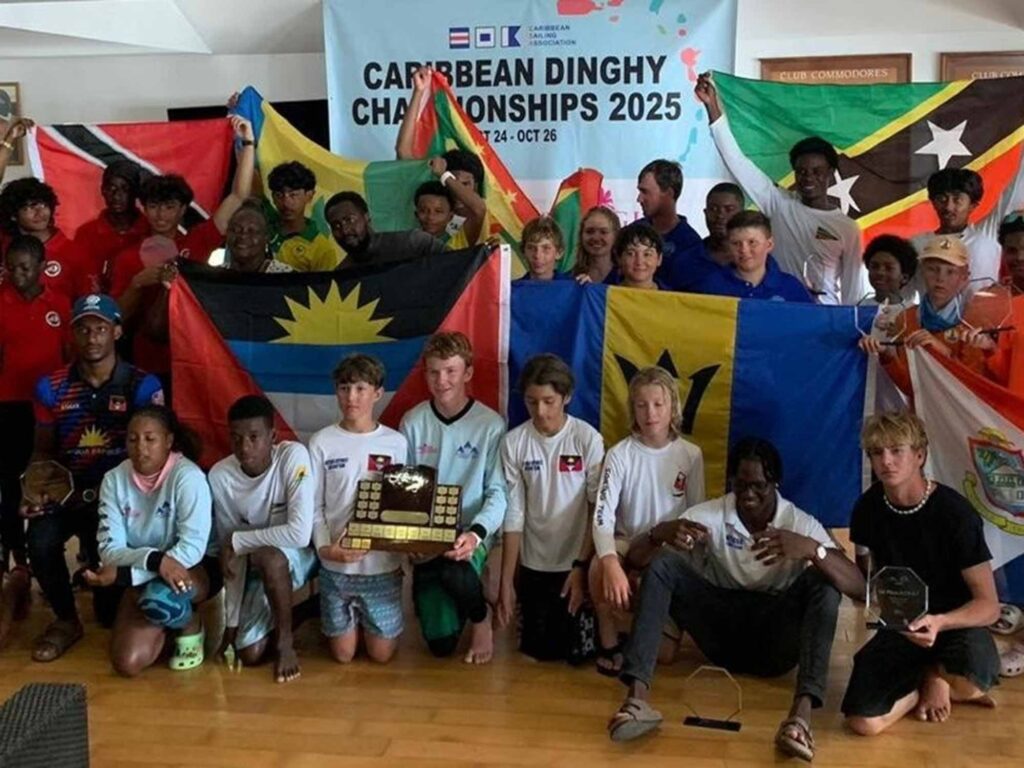 Sint Maarten youth sailors podium