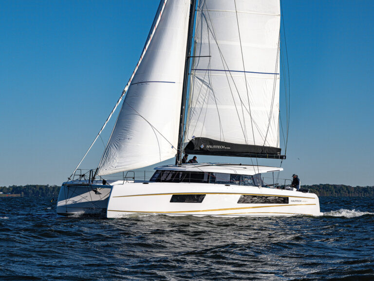 Nautitech 48 Open during the 2025 BOTY trials