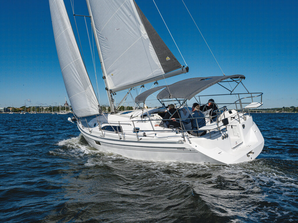 Boat testing the Catalina 356