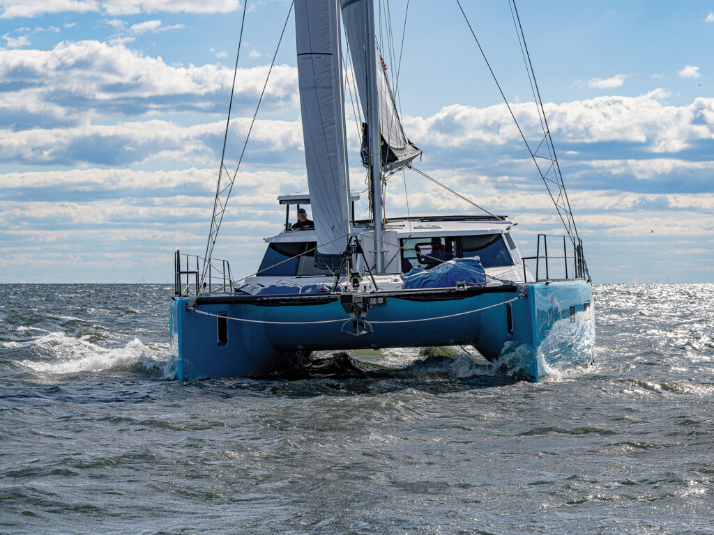 Vision 444 ES at the 2025 CW Boat of the Year testing