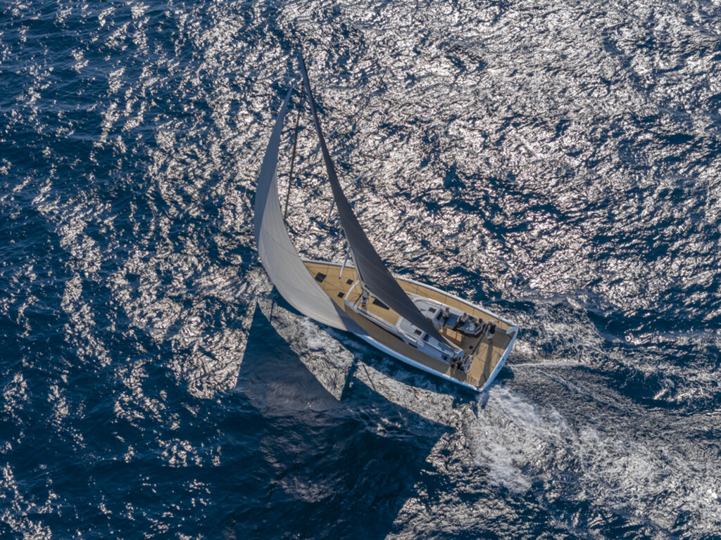 Grand Soleil 52 Performance aerial shot