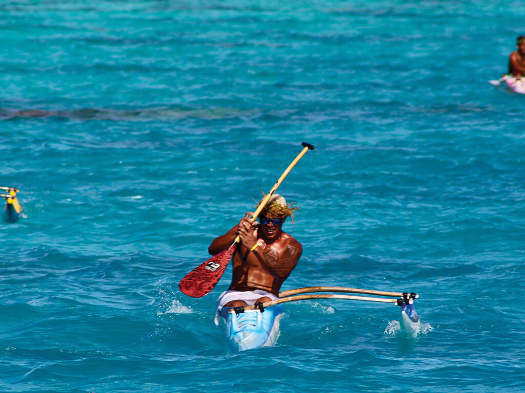 Canoe race in the south pacific