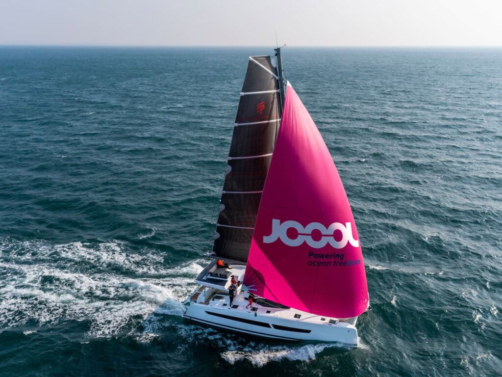 Joool sail on a cruising sailboat