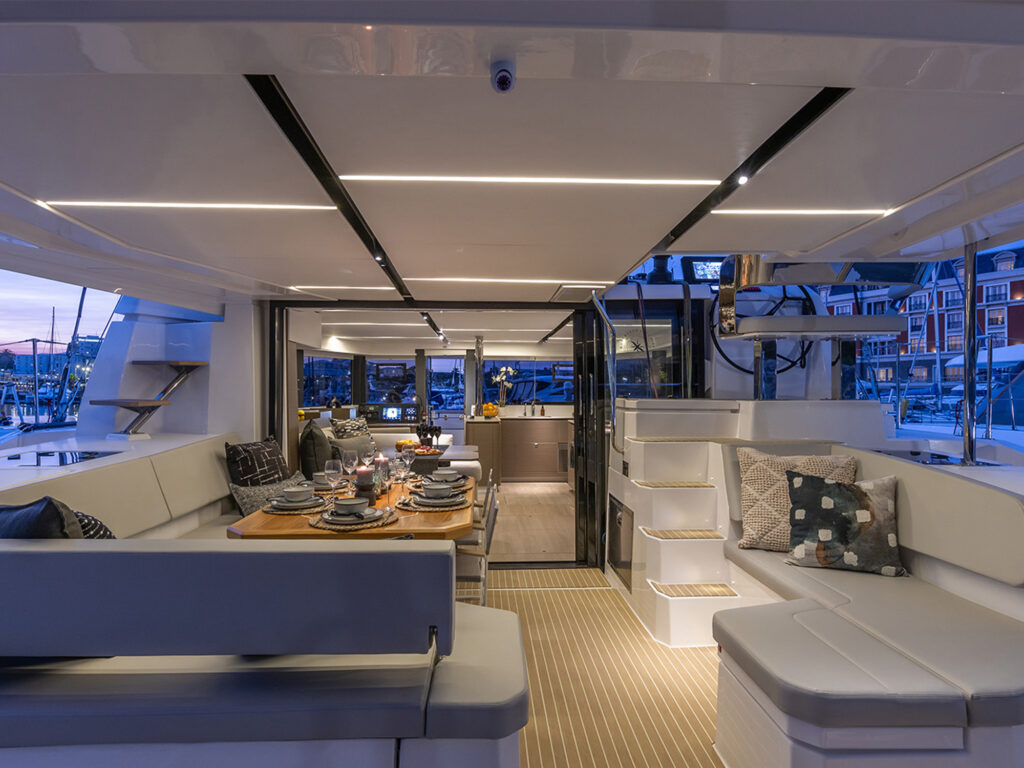 Leopard 46 indoor-outdoor flow on deck