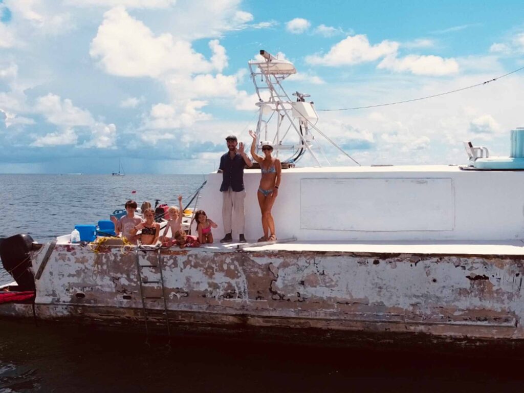 Jacques Cousteau catamaran Moulin à Vent boat