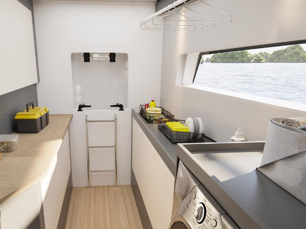 Nautitech laundry area