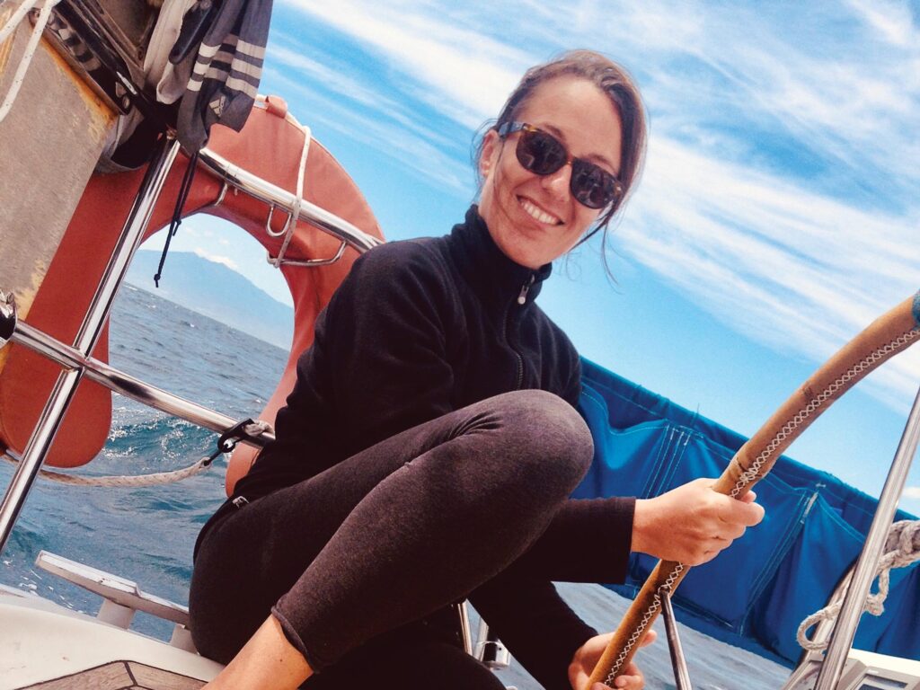 Sara Teghini at the helm of Freya