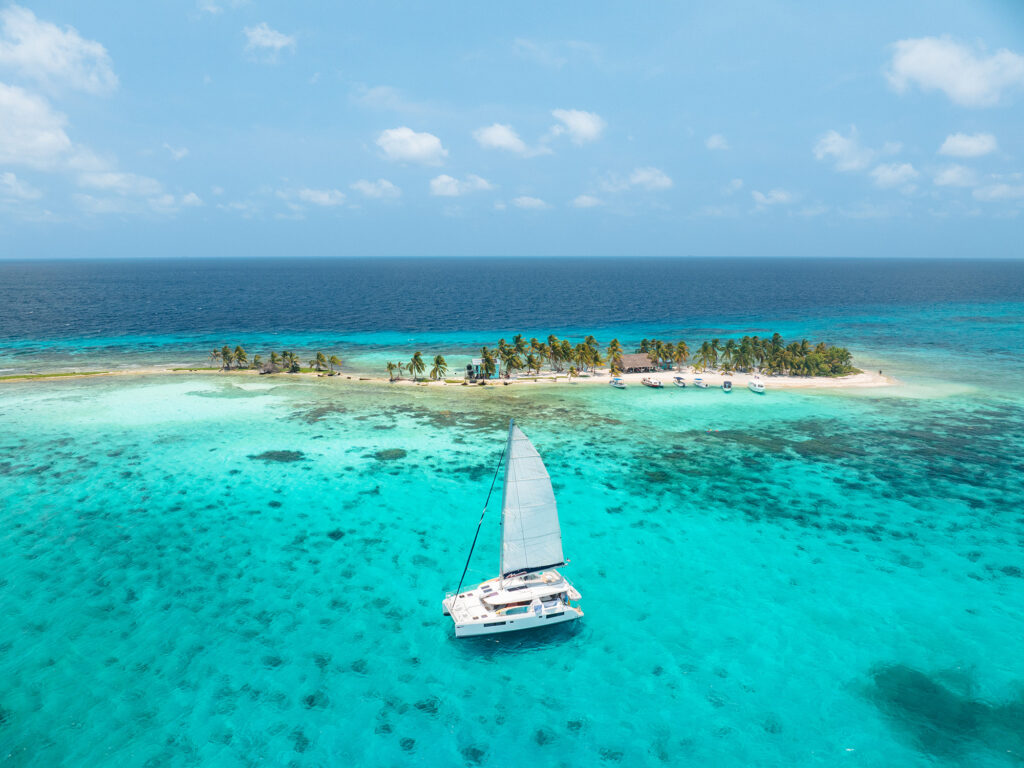 Sailboat in the caribbean